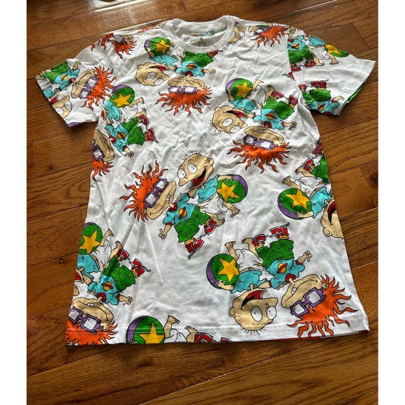 Nickelodeon Other - Nickelodeon Rugrats All Over Print T-Shirt Tommy Chuckie White Small 2021 New